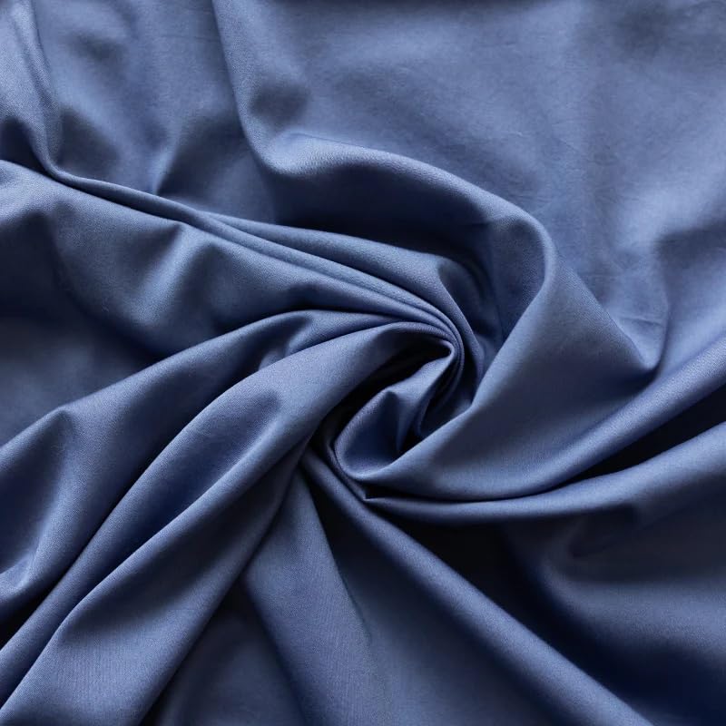 DreamFit DreamCool 100% Egyptian Cotton Cooling Bed Sheets Set - 400 Thread Count King Size with Deep Pocket & Elastic Corners | Made in USA | Breathable Luxury Sheets for Hot Sleepers & Summer Nights (Blue)