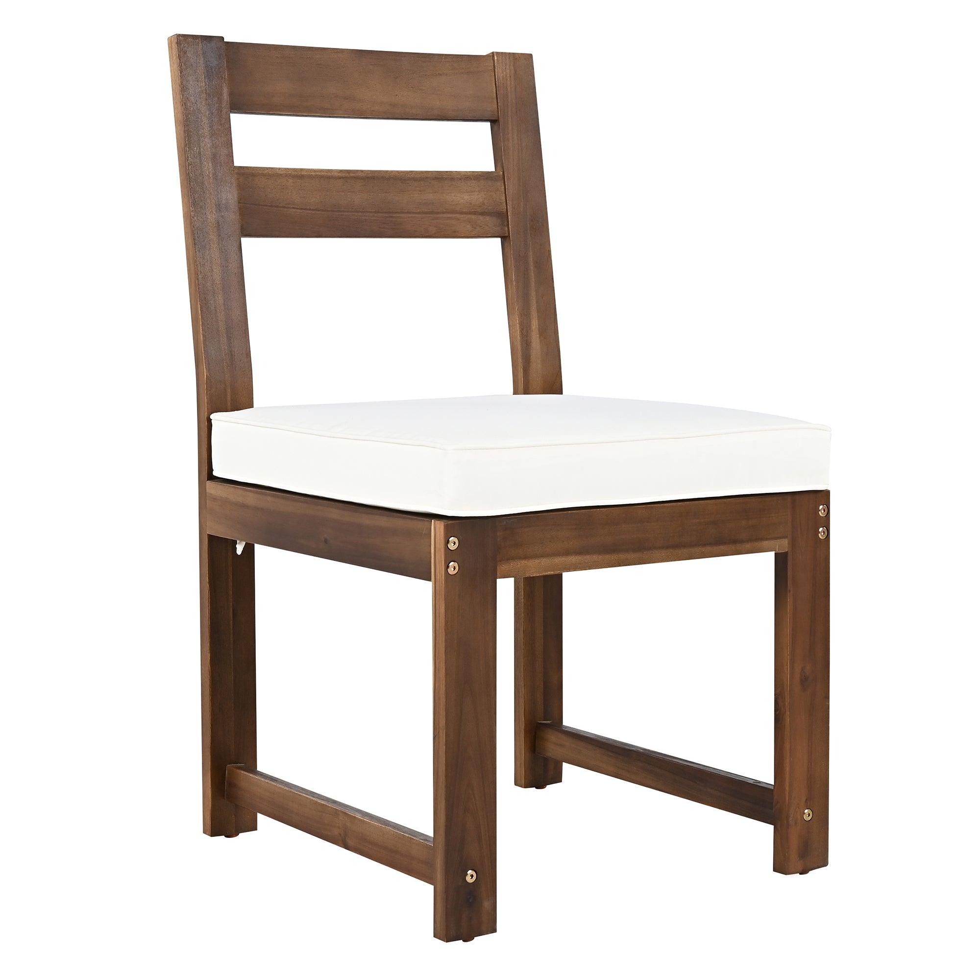 7-Piece Outdoor Patio Dining Set - Wooden Table with Umbrella Hole & 6 Chairs (2 Armchairs + 4 Side Chairs) for Garden, Backyard, Poolside - Perfect for BBQs, Family Gatherings & Outdoor Entertaining