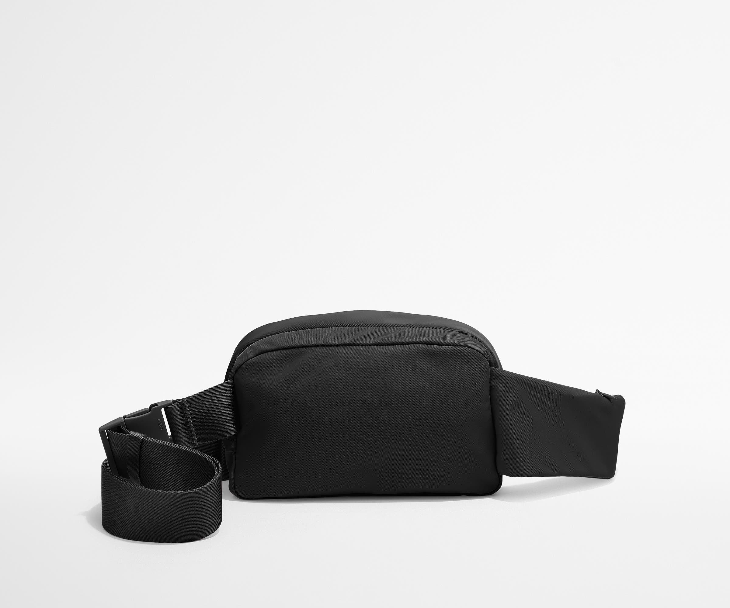Jet Black Featherlight Sling Bag - Ultra Lightweight Crossbody Purse for Women & Men - Perfect for Travel, Gym, Hiking & Everyday Use