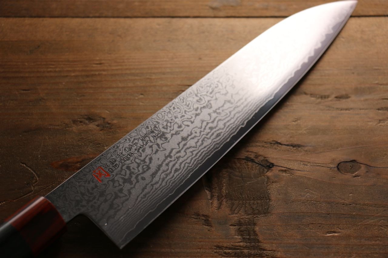 Premium Iseya VG10 33-Layer Damascus Japanese Knife Set - 210mm Gyuto, 150mm Petty & 210mm Sushi Knives - Professional Chef's Kitchen Cutlery for Slicing, Dicing & Sushi Preparation