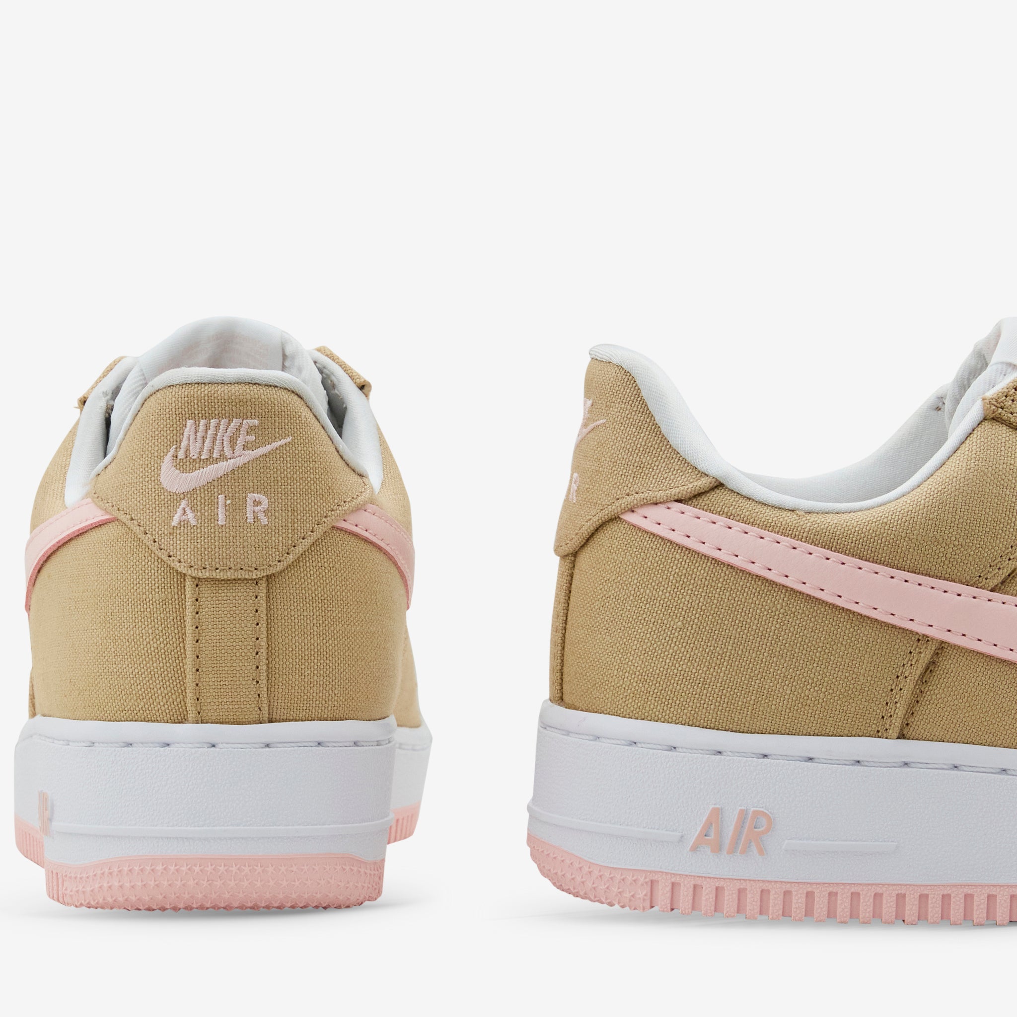 Nike Air Force 1 Retro Linen Sneakers in White & Atmosphere - Classic Basketball Shoes for Men & Women | Perfect for Casual Wear, Street Style & Sneaker Collection