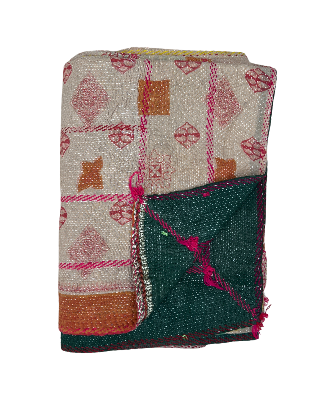 Premium Midweight Kantha Quilt No. 793 - Handmade Cotton Bedspread for Cozy Home Decor | Perfect for Bedroom, Living Room & Guest Room