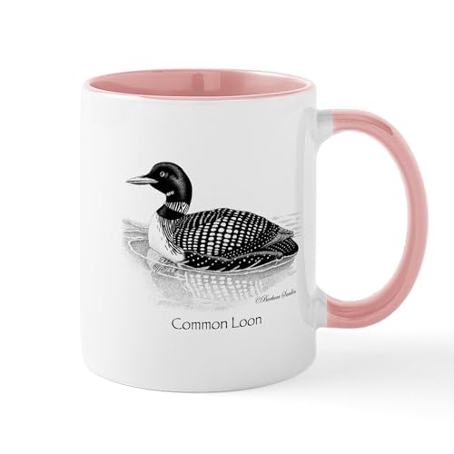 White/Pink Inside - Common Loon Mugs