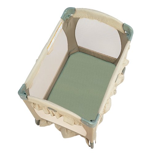Graco Travel Lite Crib Sheet - Soft Fitted Crib Mattress Cover for Baby - Breathable & Washable - Perfect for Travel, Daycare & Home Use (Sage Green)