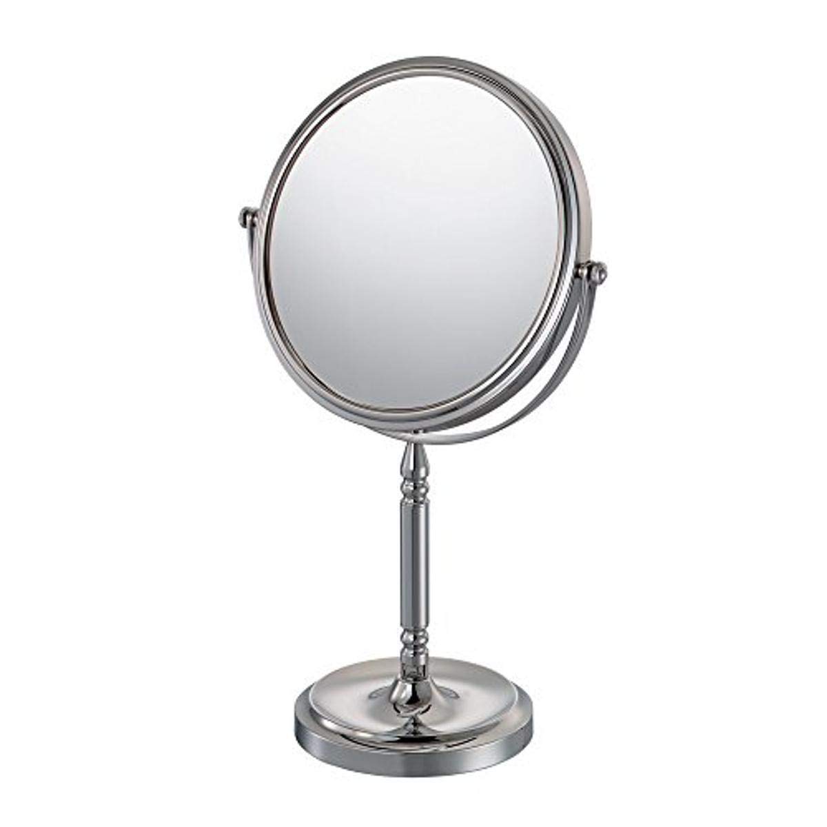 Mirror Image 86640 Recessed Base Vanity Mirror with 1X & 10X Magnification - Chrome Finish for Bathroom Makeup & Shaving - Perfect for Home, Salon, and Hotel Vanity Setup