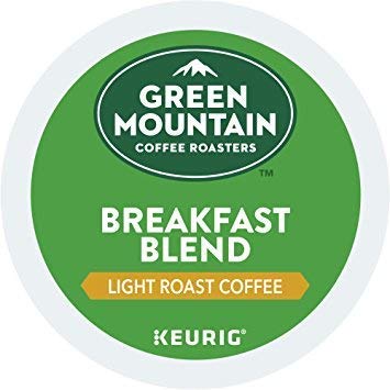 Green Mountain Coffee Breakfast Blend Light Roast K-Cup Pods for Keurig Brewers - Perfect for Morning Coffee at Home or Office