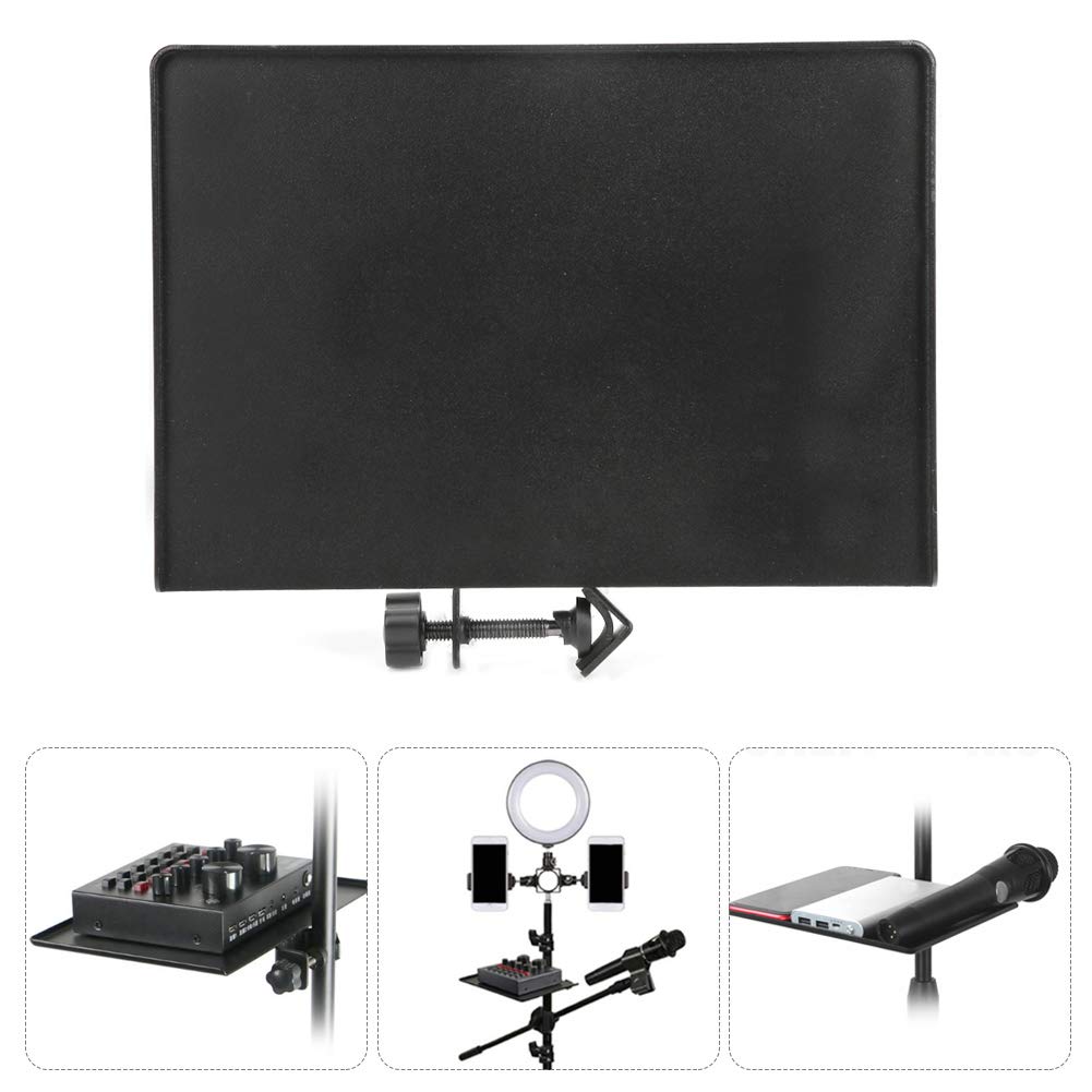 Premium Alloy Black Metal Sound Card Tray - Multi-Functional Audio Interface Organizer for Live Streaming, Stage Control Rooms & Studio Broadcasting (Durable & Stylish)