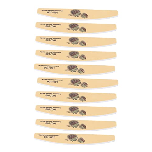 Professional 100/100 Grit Yellow Nail Buffer & File Set - 10pcs Manicure Tools Kit for Nail Shaping, Polishing & Care - Perfect for Home Salon, DIY Nail Art & Professional Nail Technicians - Great for Gel, Acrylic & Natural Nails