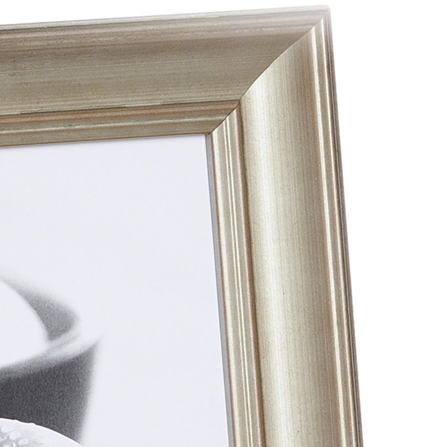 Elegant Gilded Silver Medium Width Table Top Picture Frame - Perfect for Displaying Family Photos, Wedding Portraits & Home Decor