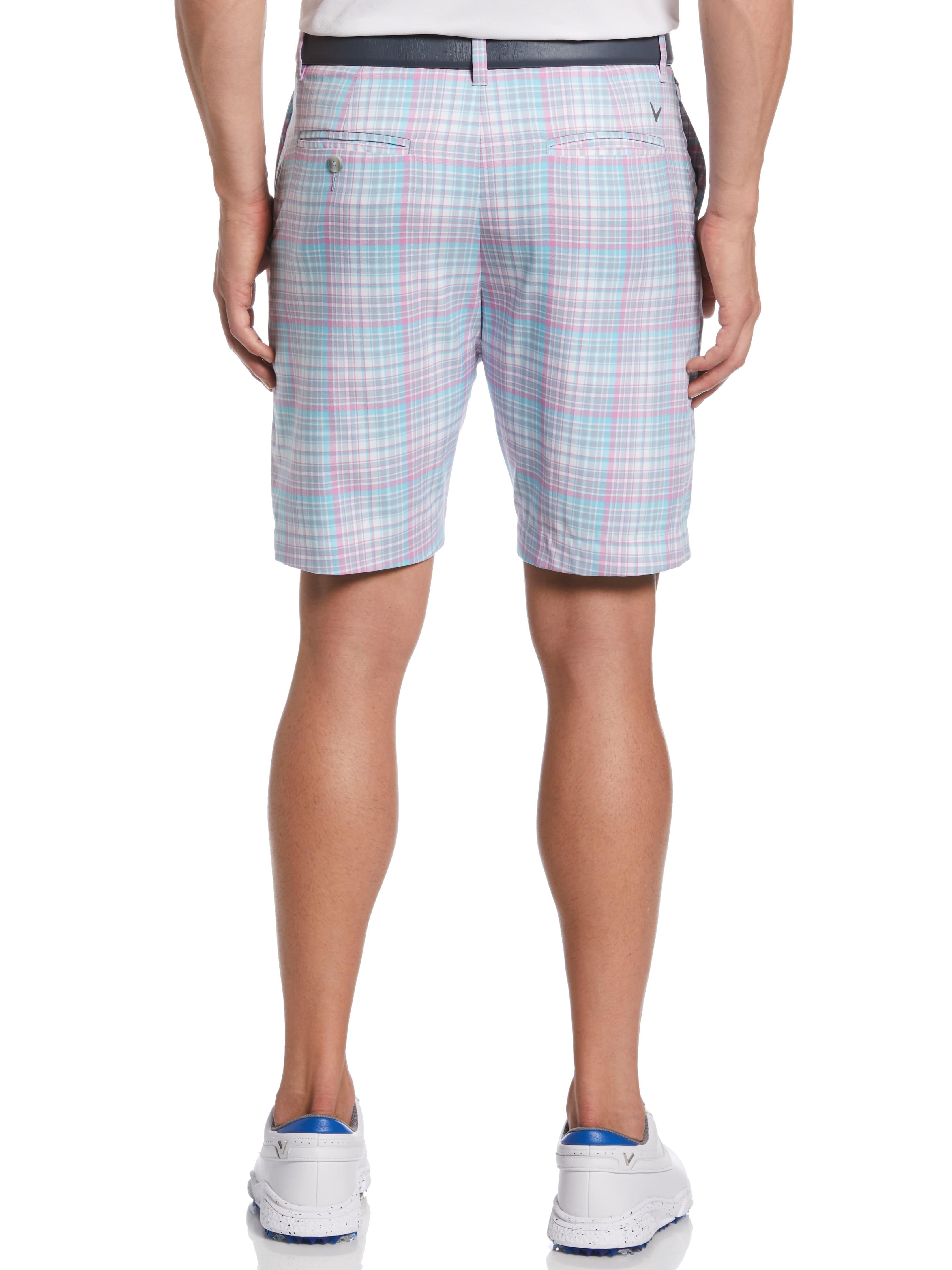 Men's Comfortable Plaid Ergo Shorts - Breathable & Stretchable for Outdoor Activities, Hiking, and Casual Wear