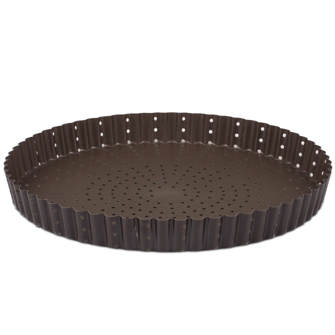 Non-Stick Perforated Fluted Tart Mold - Perfect for Baking French Pastries, Pies & Quiches at Home