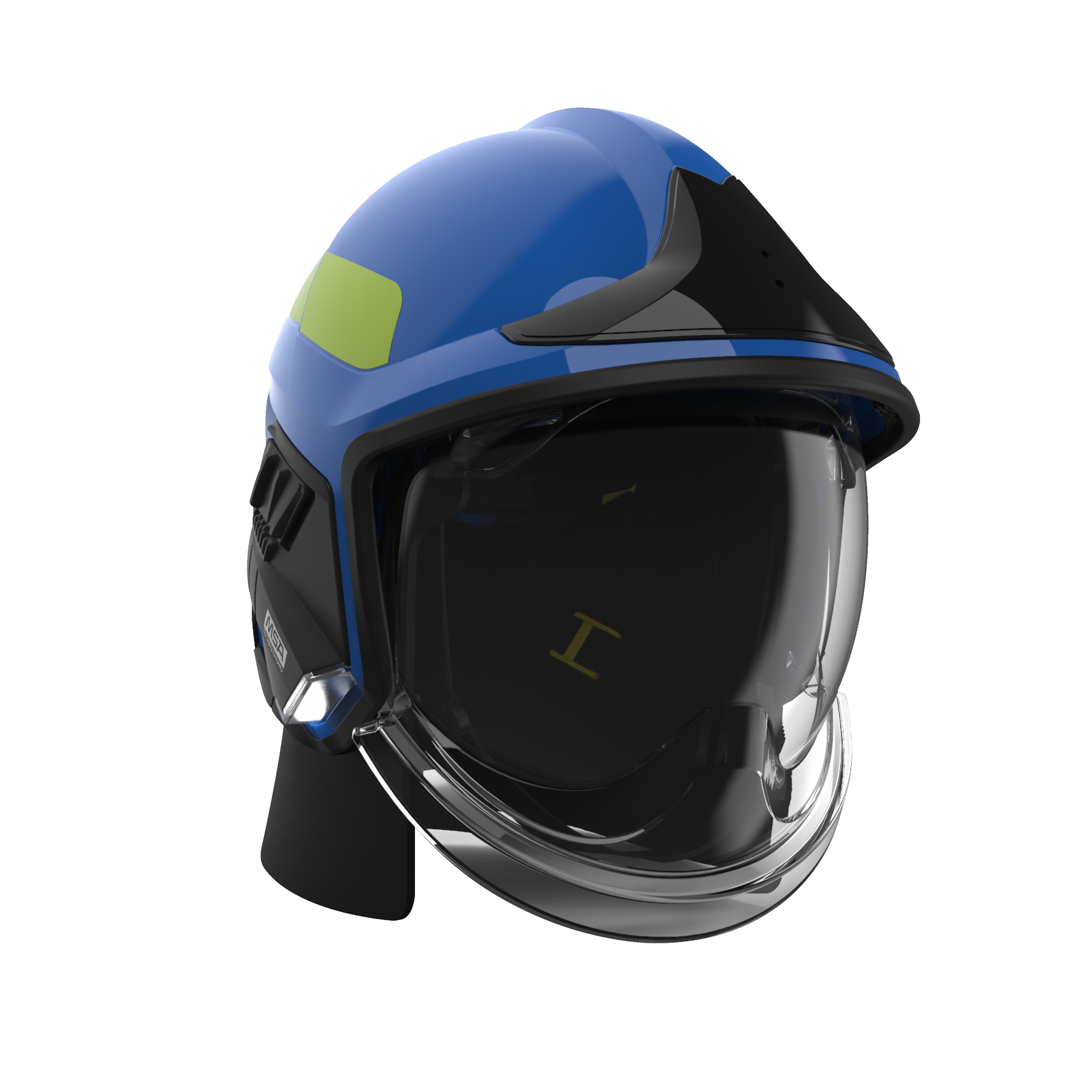 CAIRNS XF1 Modern Firefighter Helmet - Blue Gloss Finish | NFPA Certified Safety Gear for Firefighters & First Responders | Ideal for Emergency Rescue & Firefighting Scenes
