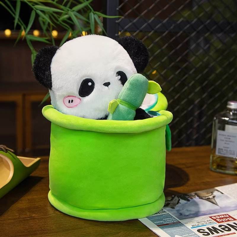 Adorable Panda Plush Toy Hidden Inside Bamboo - Cute Surprise Gift for Kids & Collectors | Perfect for Birthdays, Party Favors & Panda Lovers