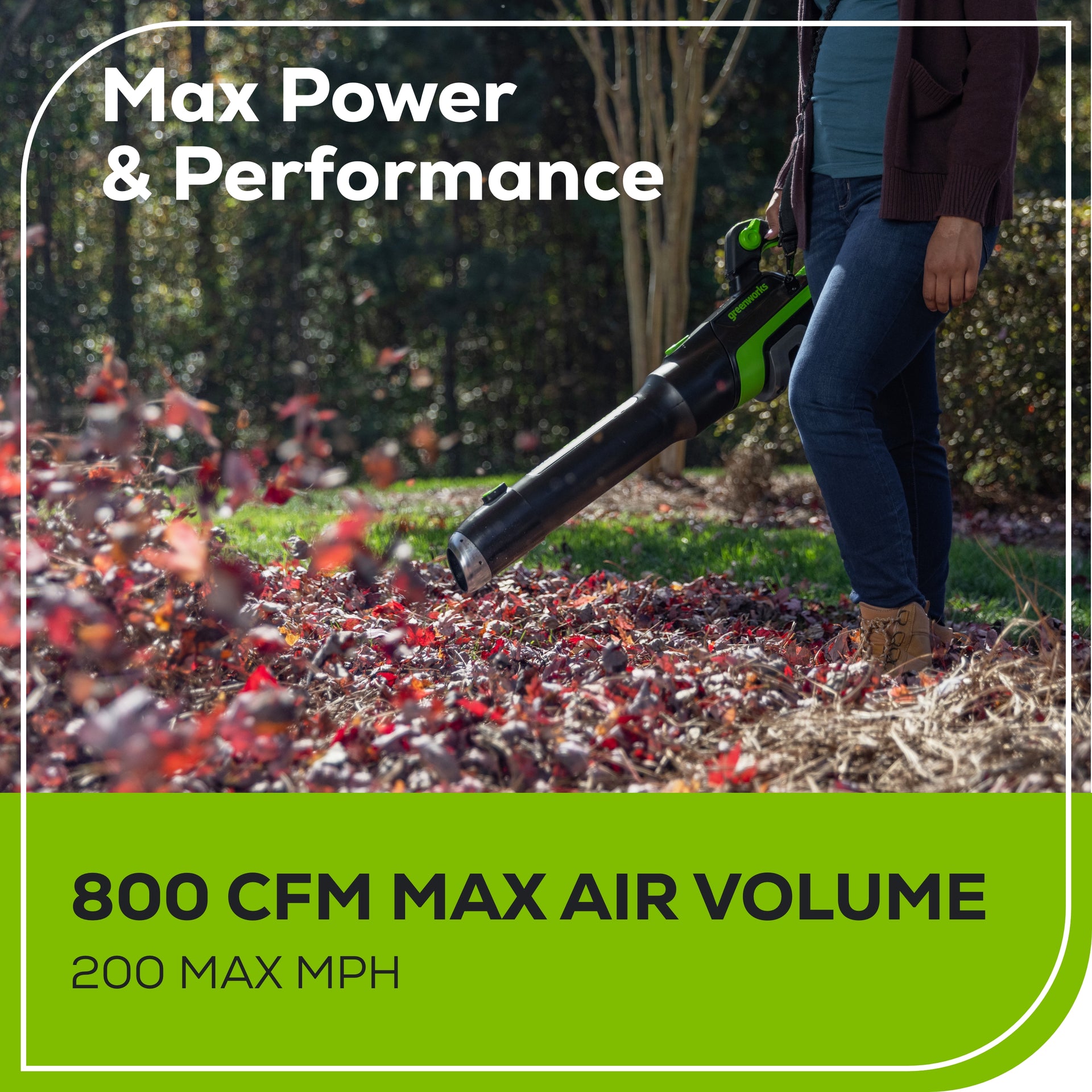 80V 800 CFM Brushless Leaf Blower with 2.5Ah Battery & Charger - Powerful Cordless Yard Cleanup for Lawns, Driveways & Patios