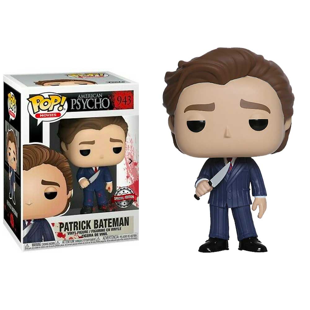 American Psycho Patrick Bateman with Knife Pop! Vinyl Figure Collectible - Perfect for Horror Movie Fans, Office Decor & Pop Culture Collections