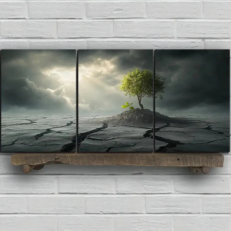 3-Piece Desert Metal Print Wall Art - Ready to Hang, Durable & Vibrant - Perfect for Living Room, Bedroom or Office Decor