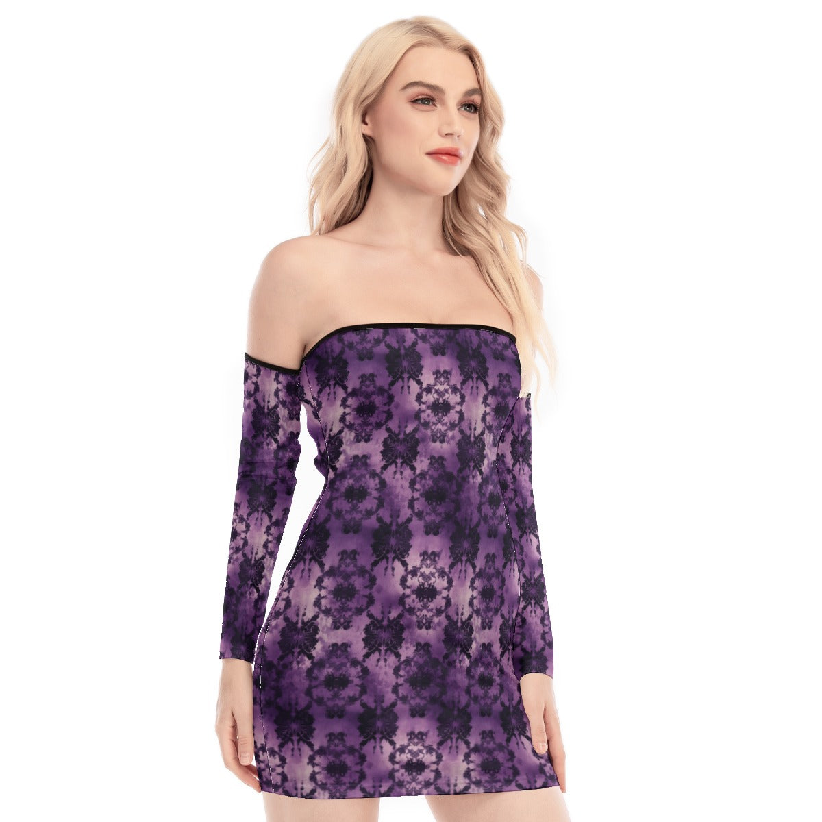 Elegant Purple Off-Shoulder Back Lace-Up Dress for Women | Sexy Party & Evening Gown | Perfect for Date Night, Prom, Cocktail Parties & Special Occasions
