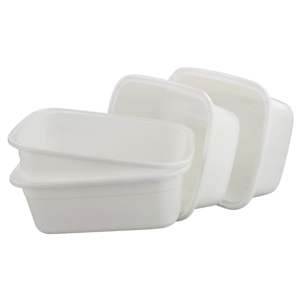 12 Quart Plastic Wash Basin, 4 Pack Dish Pan - Large White Kitchen Sink Container for Washing Dishes, Vegetables, and Laundry | Durable & Multipurpose Cleaning Tub for Home, Camping, and Outdoor Use