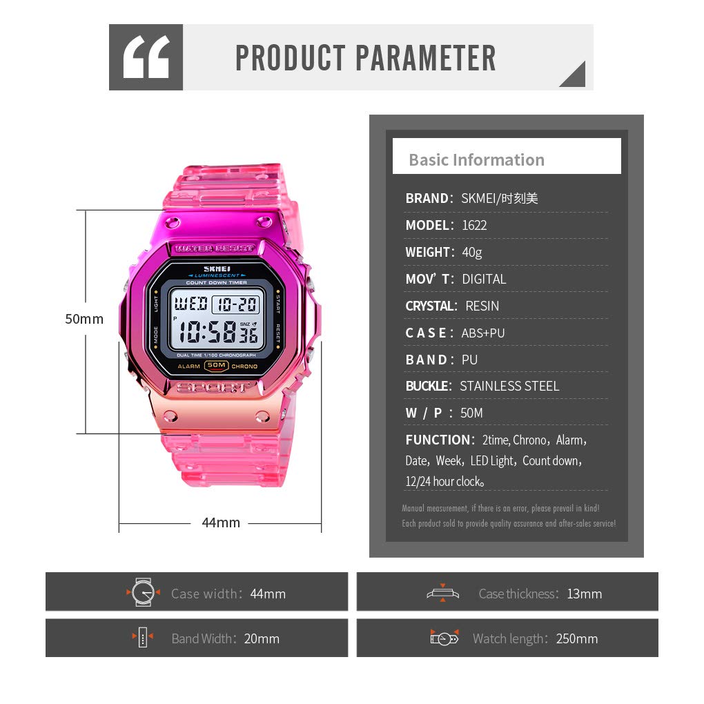Gosasa Women's Digital Watch - Waterproof Sports & Casual for Students
