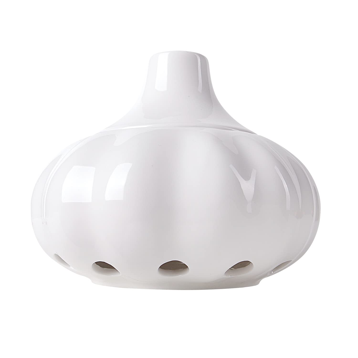 Ceramic Garlic & Onion Storage Container - Breathable Kitchen Storage for Fresh Produce | Perfect for Pantry, Countertop & Farmhouse Style Kitchens
