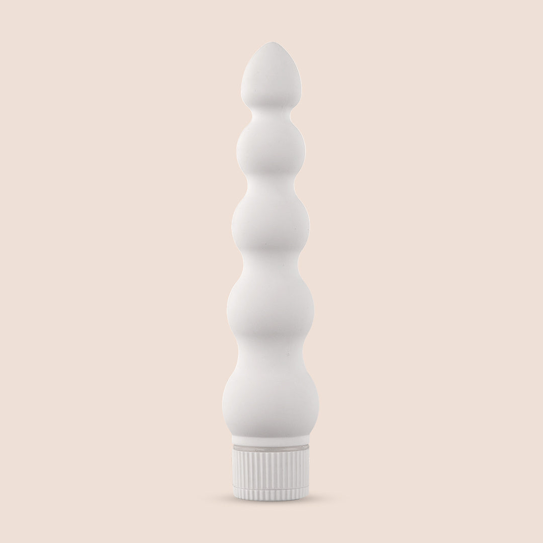 White Nights 7-Ribbed Waterproof Vibrator - Ultra Quiet & Rechargeable for Sensual Pleasure | Perfect for Couples, Solo Play & Underwater Use