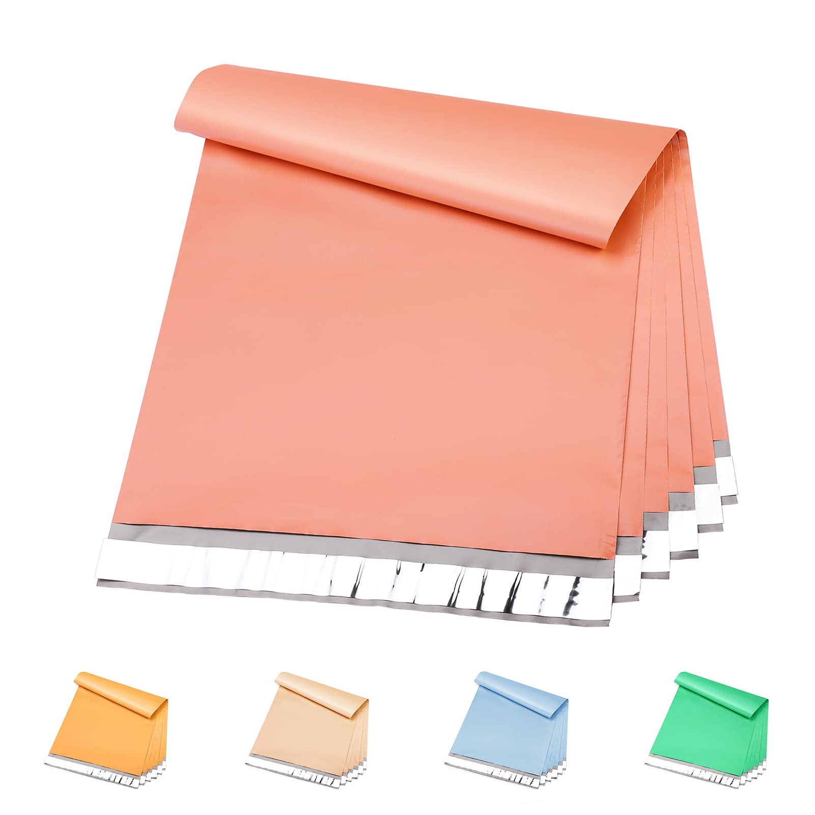 Metronic 10x13 Inch Poly Mailers - 200 Pcs Medium Shipping Bags | Durable Peach Pink Mailing Envelopes for Clothing & Small Business | Strong Adhesive Poly Bags for Ecommerce, Online Stores & Retail Shipping