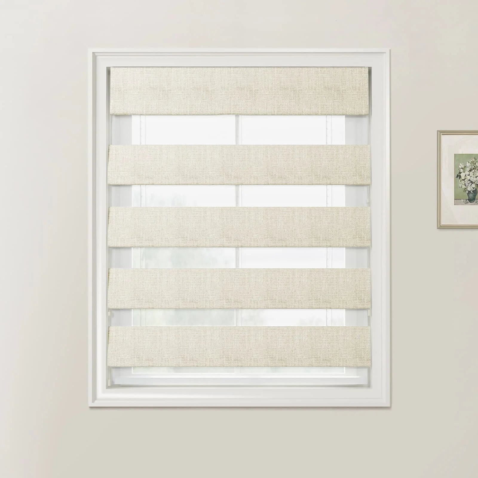 Custom Zebra Roman Blind Cord Lift - Blackout Window Shades for Home & Office - Easy Installation & Light Control