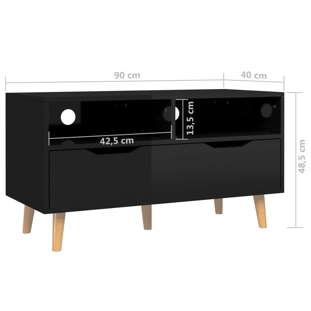 Modern TV Stand with Storage - 35.4