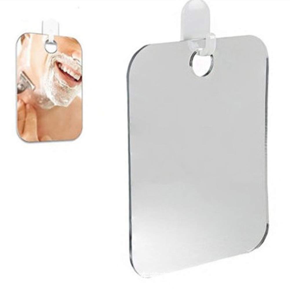 Portable Acrylic Anti-Fog Shaving Mirror - 13x17cm Travel & Bathroom Mirror for Men - Perfect for Shaving, Grooming & Travel Use