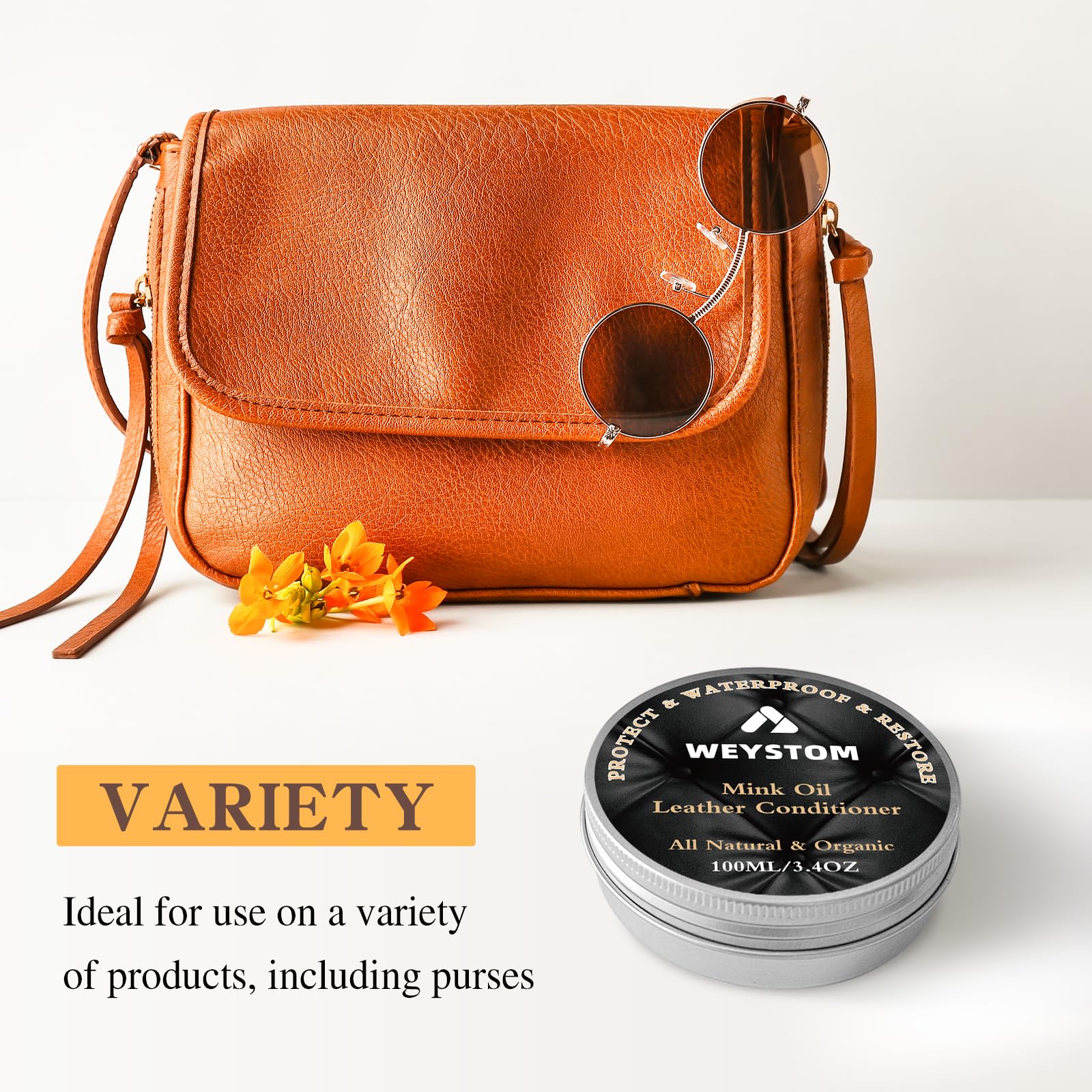 Premium Mink Oil Leather Conditioner & Cleaner – 3.4oz/100ml for Boots, Jackets, Wallets & Saddles | Waterproofing, Softening & Protection | Ideal for Leather Care, Restoration & Maintenance