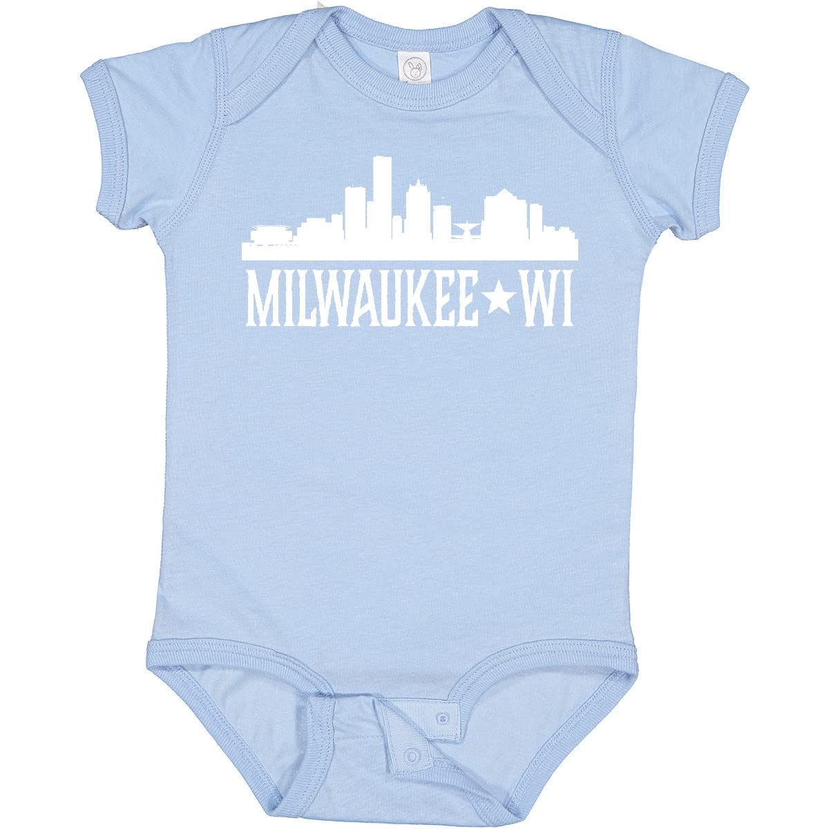 Inktastic Milwaukee Wisconsin Skyline WI Cities Baby Bodysuit - Cute WI Skyline Outfit for Newborns & Infants - Perfect for Family Photos, Travel Souvenirs & Wisconsin Pride Gifts