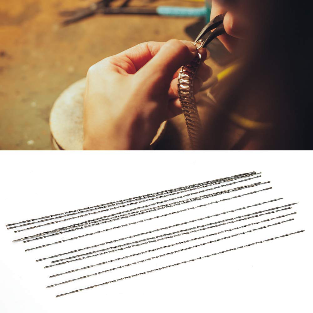 12pcs Tungsten Steel Spiral Teeth Scroll Saw Blades for Woodworking, Metal, Jewelry & Wax Engraving - High Precision Cutting Tools for DIY Crafts and Professional Use