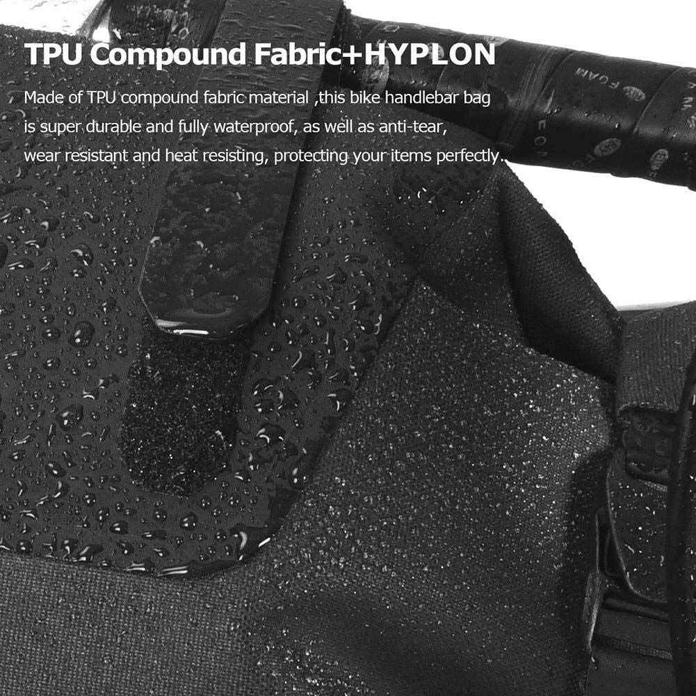 Premium Bike Handlebar & Seat Bag - Waterproof Cycling Pack for Bicycle, Motorcycle, Scooter - Front & Rear Frame Storage Accessories for Commuting, Touring & Off-Road Adventures