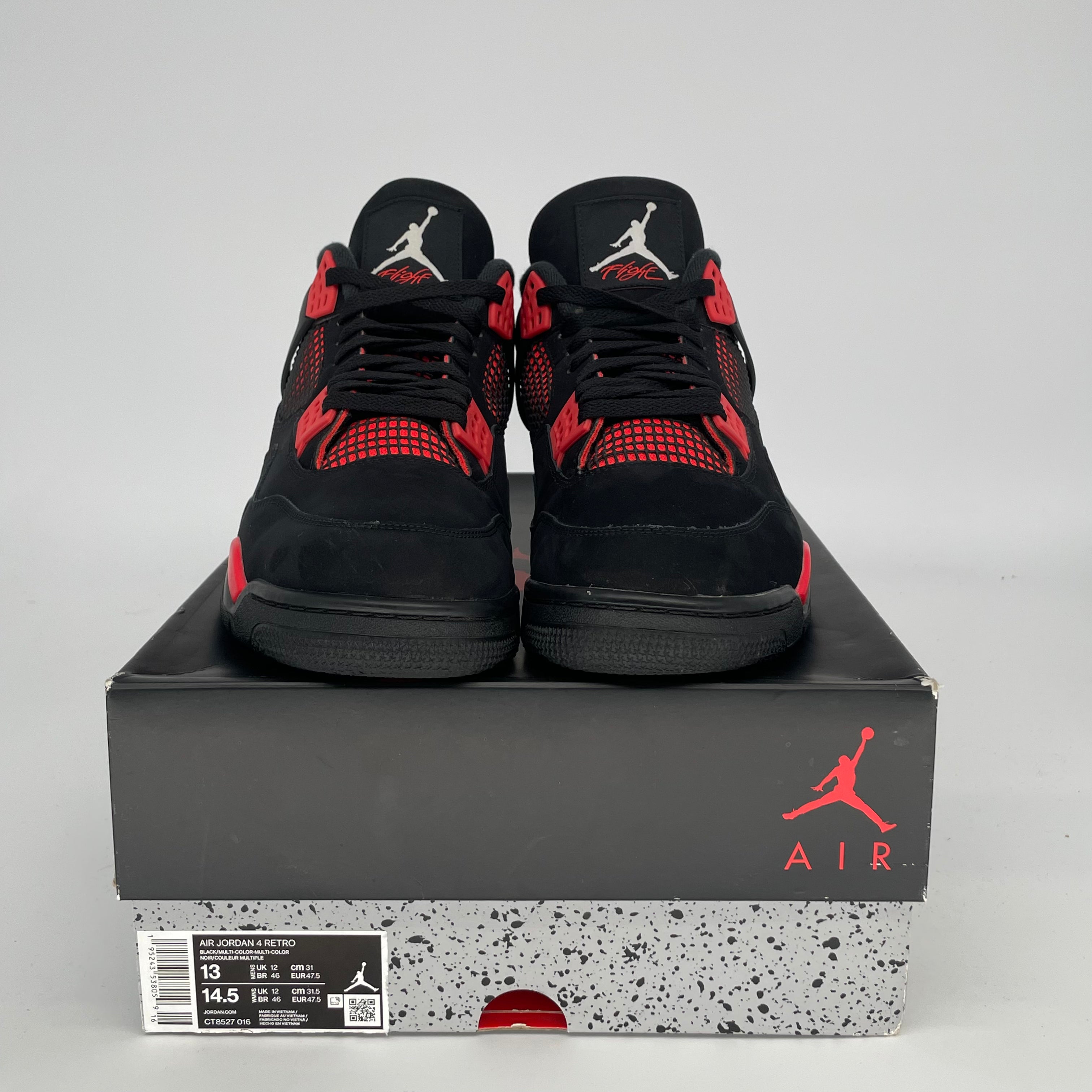AIR JORDAN 4 Retro Red Thunder Men's Basketball Shoes Size 13 - Style CT8527-016 | Authentic Sneakers for Sports, Streetwear & Sneaker Collection
