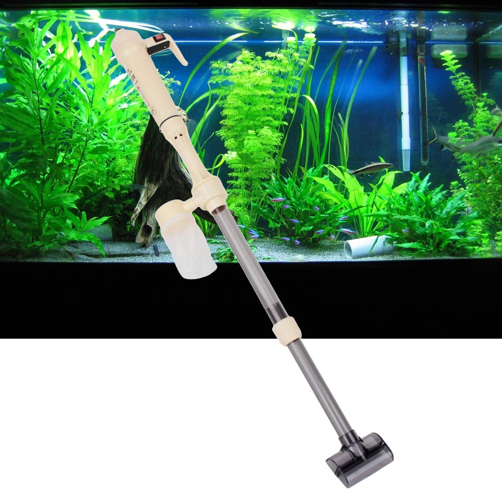 POPETPOP Electric Fish Tank Vacuum Cleaner - Battery-Free Gravel & Sand Washer for Aquarium Maintenance | Perfect for Freshwater & Saltwater Tanks, Home & Office Aquariums