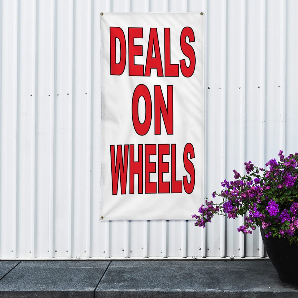 Vertical Vinyl Banner - Weatherproof Outdoor Yard Signs for Auto Body Shops & Car Repair Businesses (144x60 Inches, 10 Grommets) - Perfect for Industrial Use, Parking Lot Advertising & Dealership Promotions