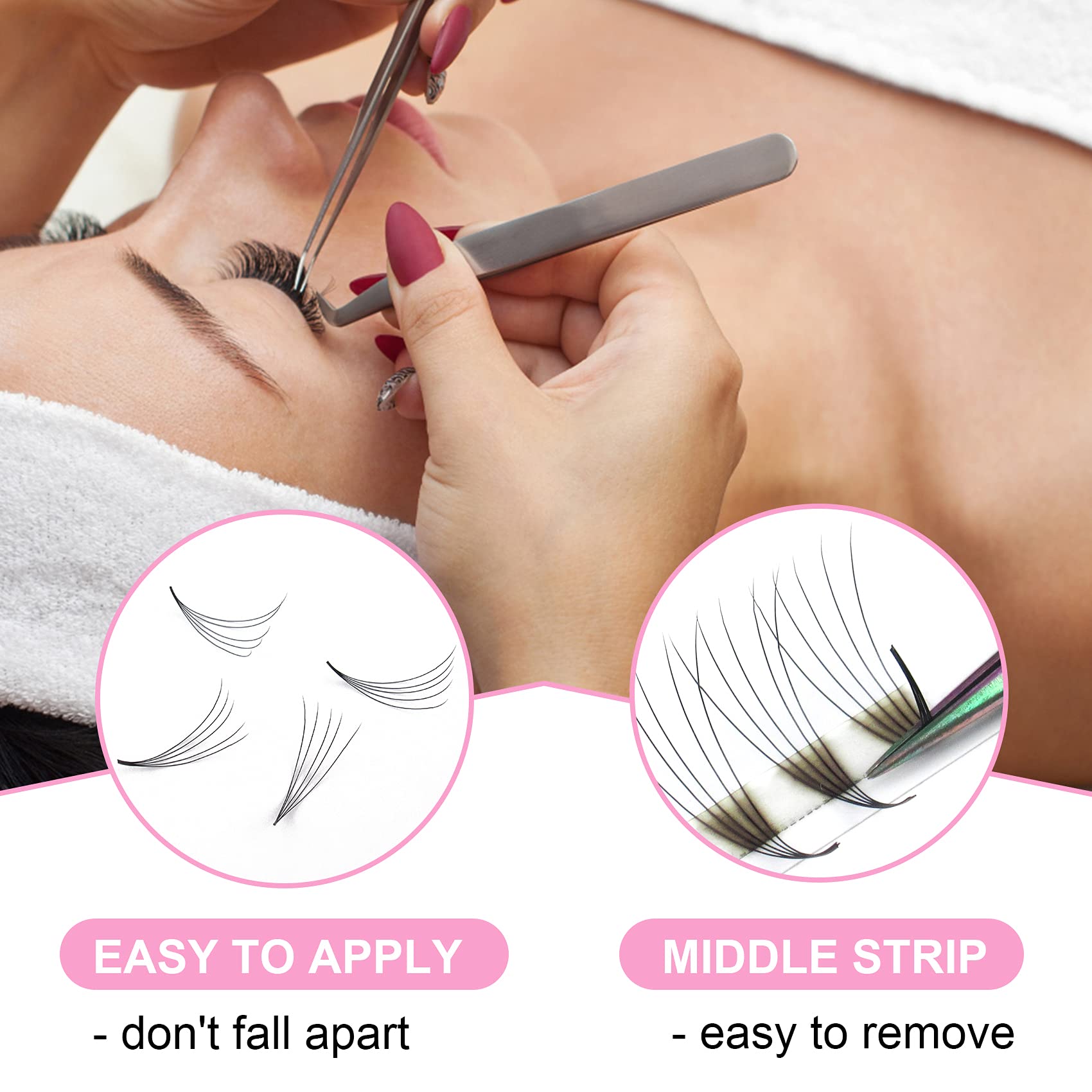 9D Volume Eyelash Extensions - 0.07mm Premade Fans with Pointed Base, C/D Curl (12mm) for Natural & Glamorous Look | Perfect for Bridal, Party & Special Occasion Makeup