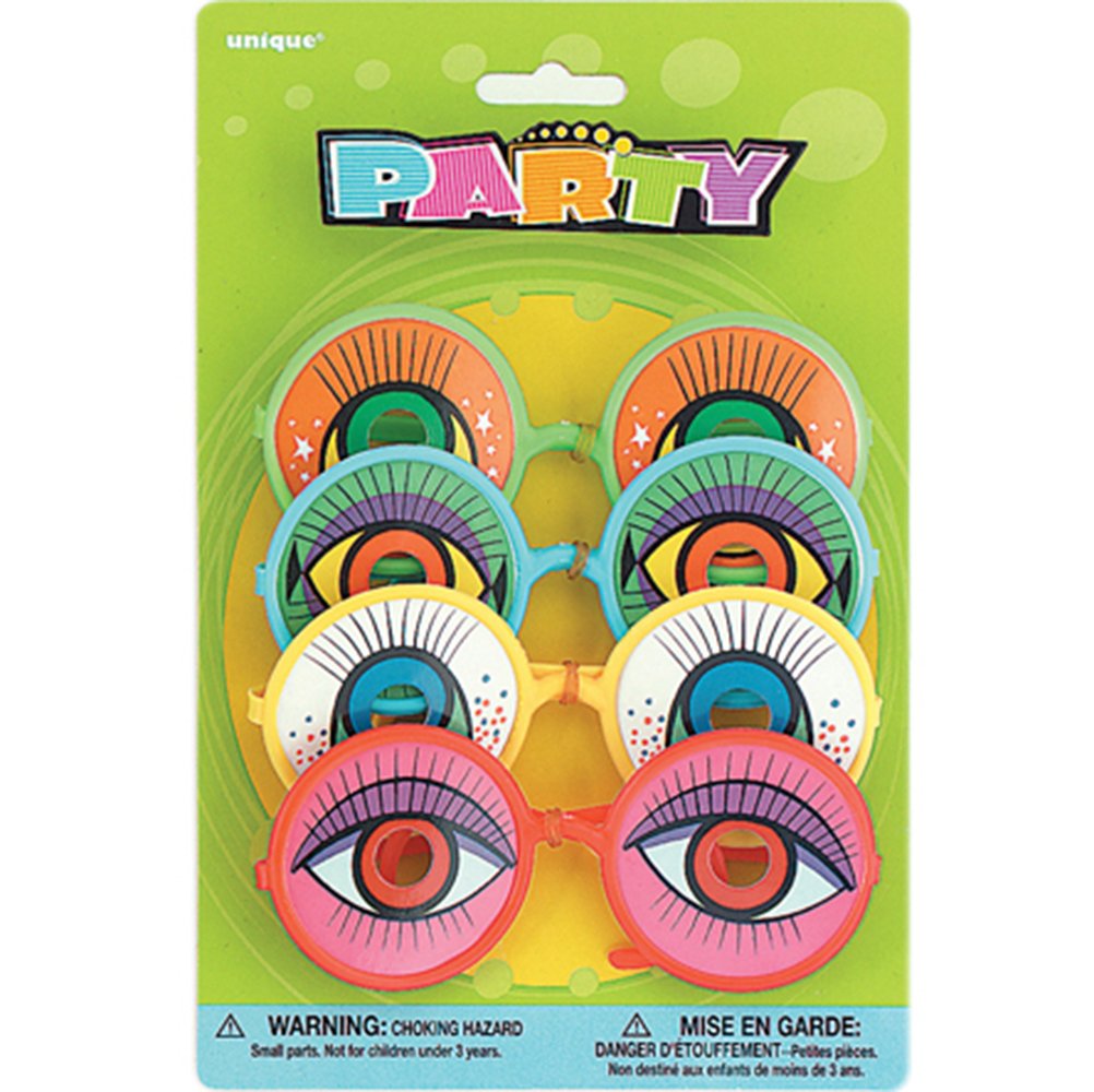 Funny Novelty Glasses for Parties - 4 Pack | Perfect for Halloween, Costume Parties & Themed Events