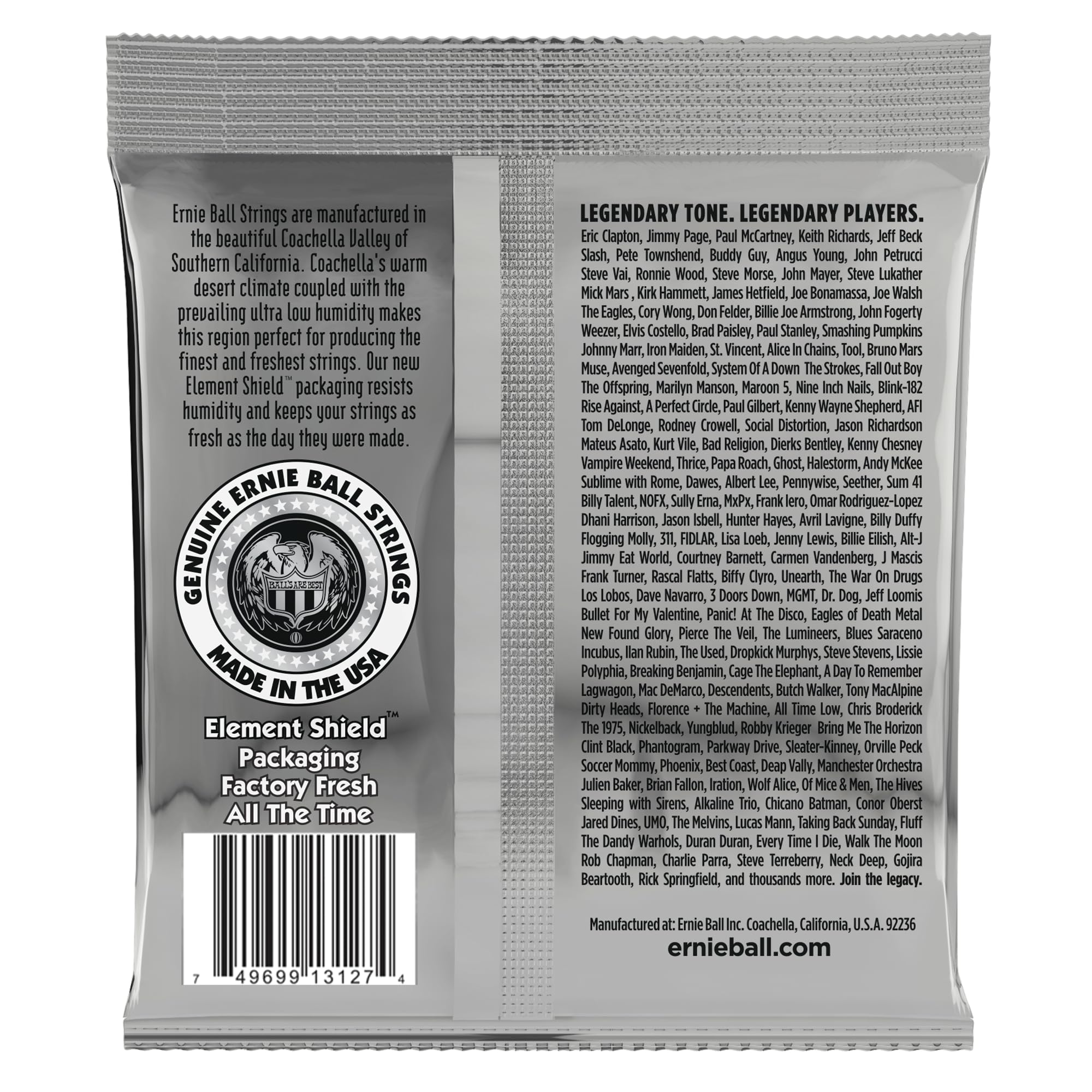 Ernie Ball Beefy Slinky Coated Titanium Electric Guitar Strings, 11-54 Gauge (P03127) - Premium Coated Strings for Extended Play & Durability - Perfect for Rock, Metal & Heavy Riffing