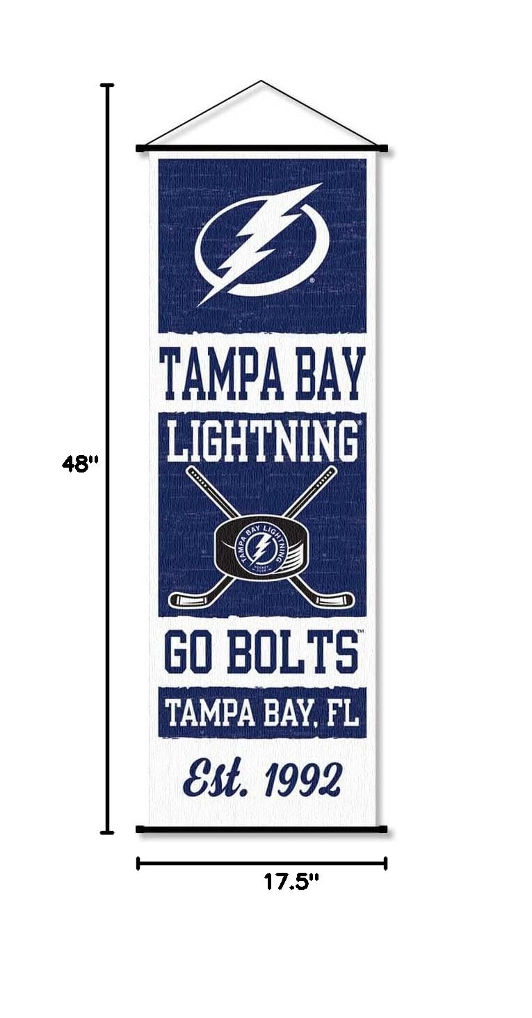 Tampa Bay Lightning NHL Team Banner and Scroll Sign - Perfect for Game Room, Sports Bar, and Fan Cave Decor