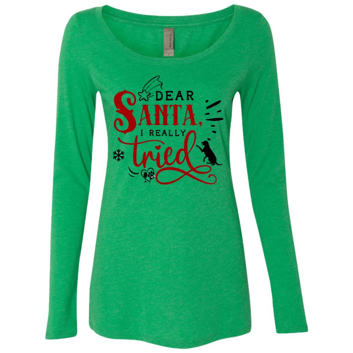 WineyBitches.Co Women's Tri-Blend Long Sleeve Scoop Neck T-Shirt - Soft & Comfortable Casual Top for Everyday Wear, Lounge, and Outings