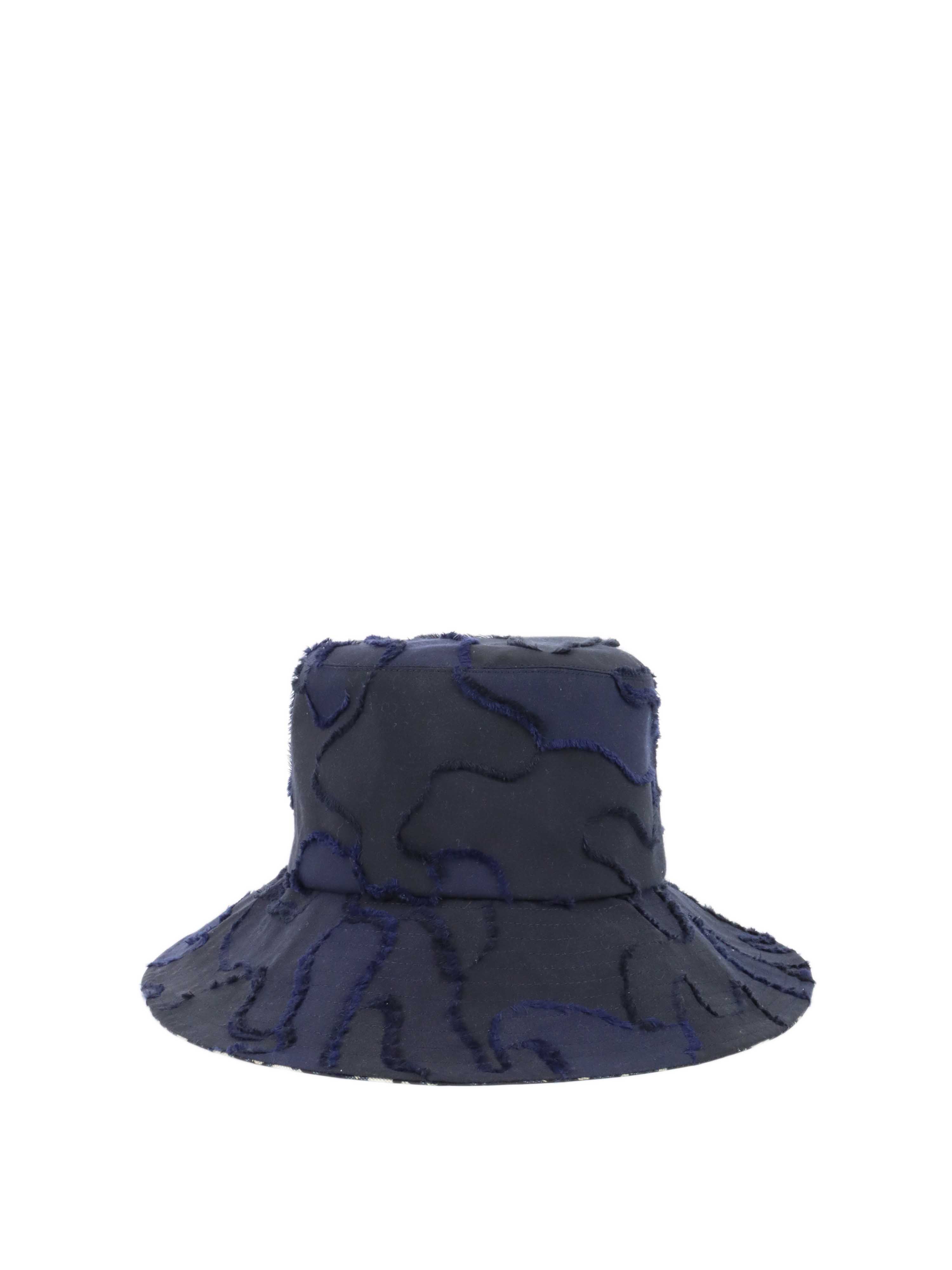 Dior Textured Blue Bucket Hat for Women - Fashionable Summer Sun Hat for Beach, Travel & Outdoor Activities