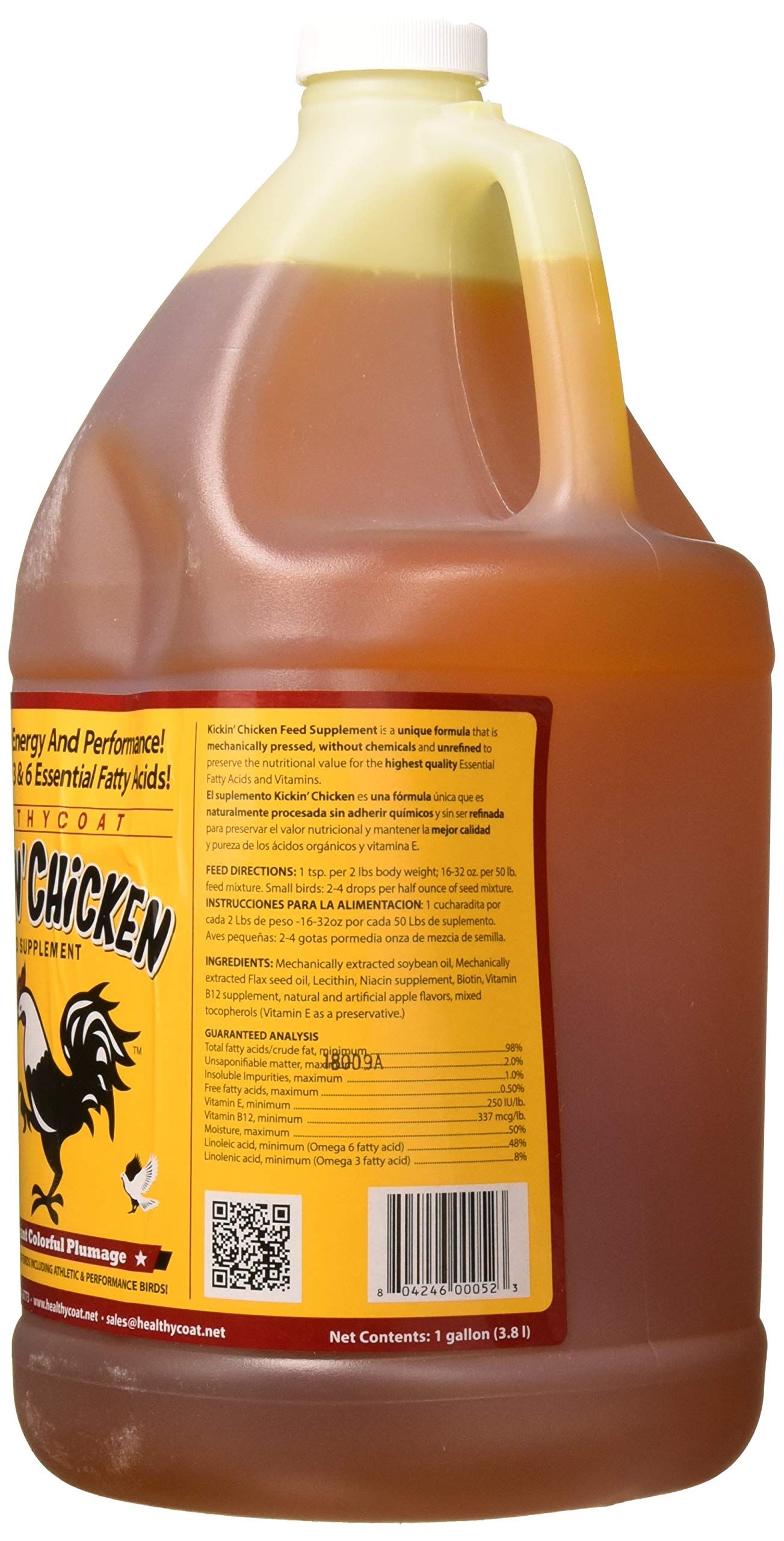 Premium Chicken Feed Supplement - 1 Gallon | Supports Healthy Plumage, Skin, Molting & Egg Production | Boosts Immune System & Energy Levels | Ideal for Backyard Chickens, Poultry Farms & Homesteading