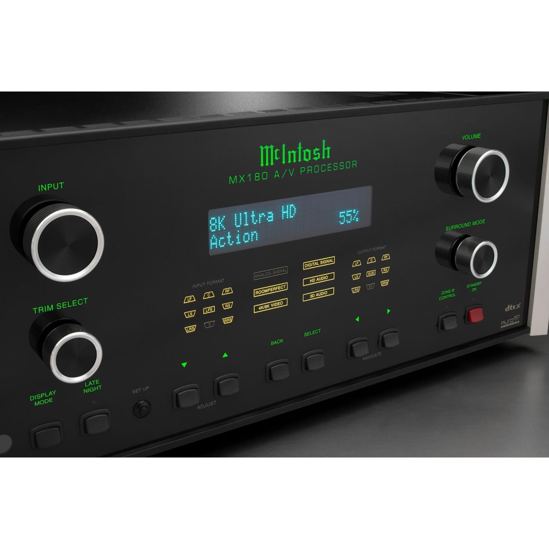 McIntosh MX180 8K Ultra HD AV Processor - Premium Home Theater Audio Video Receiver for Dolby Atmos & DTS:X - Perfect for Movie Nights & Gaming Setup