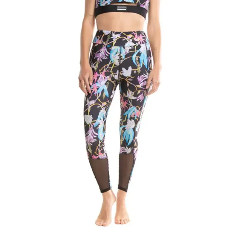 Rusty Butterfly Dream Sport Women's Floral Black Leggings - Perfect for Yoga, Running & Gym Workouts