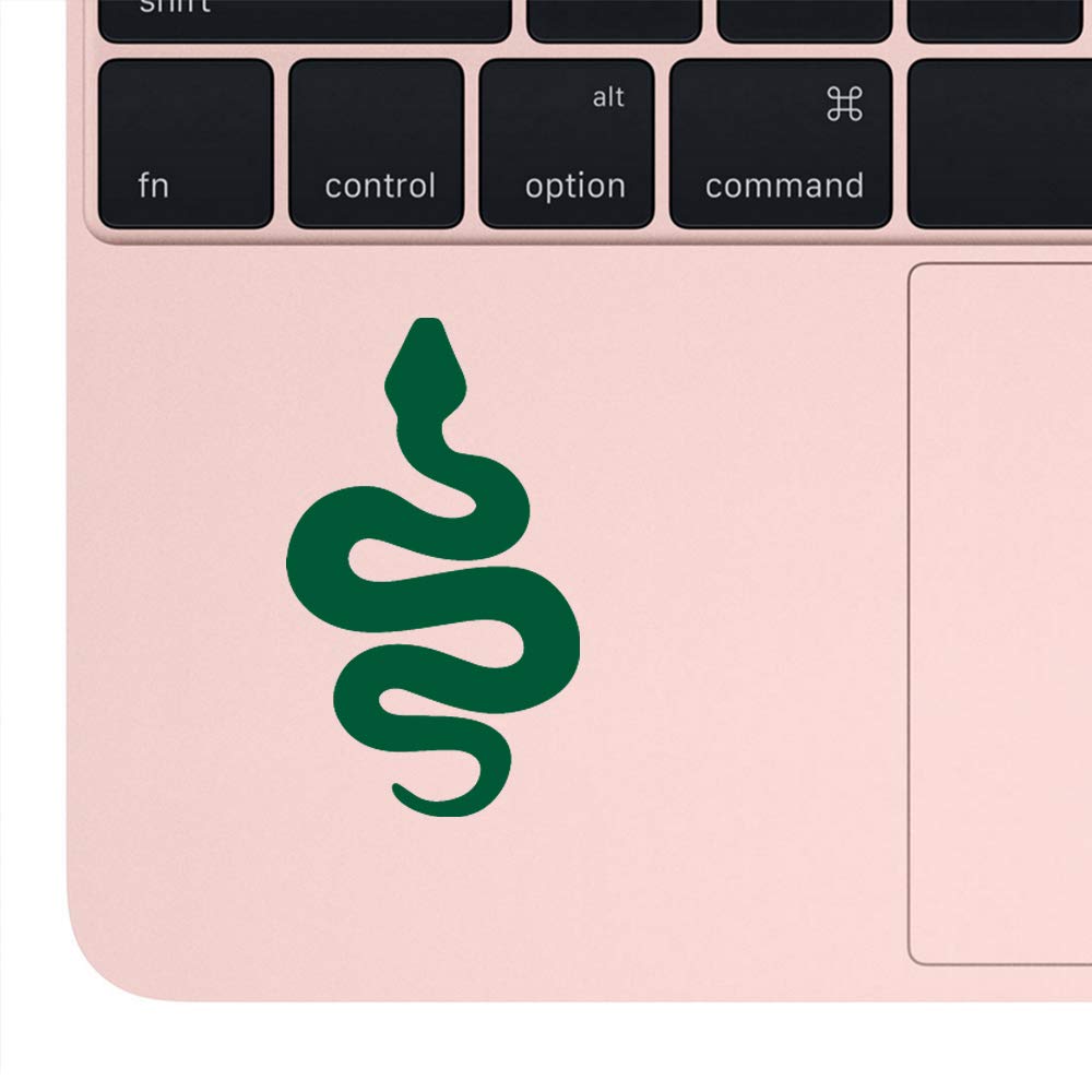 Premium Waterproof Vinyl Decal Stickers - Snake Silhouette Design (Green, Set of 2) for Laptop, Phone, Helmet, Car Window, Bumper, Mug, Cup, Door & Wall Decoration - Perfect for Home, Office & Outdoor Use
