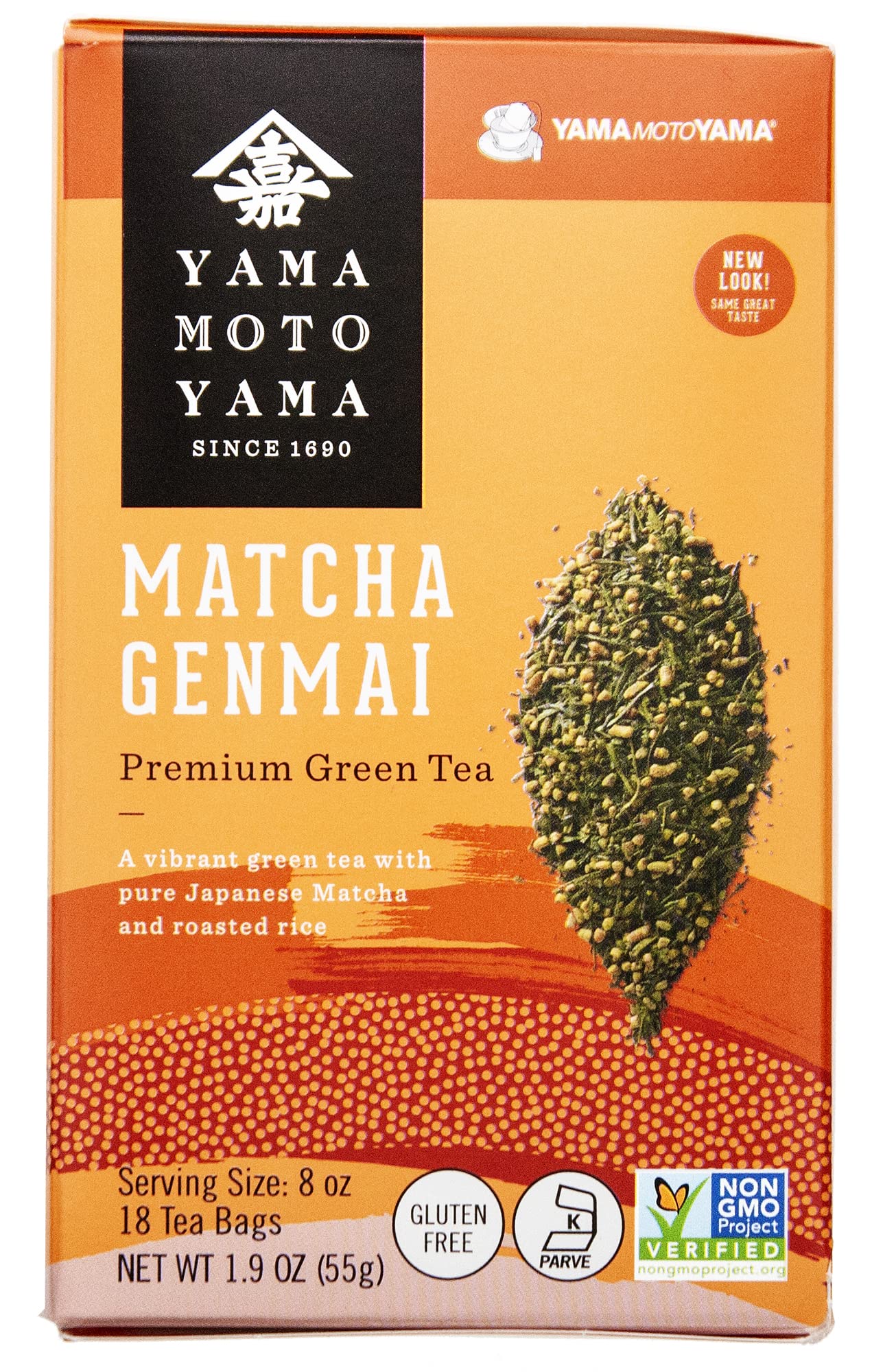 Yamamotoyama Matcha Genmai Green Tea - 18 Tea Bags (Pack of 6) | Premium Japanese Green Tea with Roasted Rice | Perfect for Morning Energy, Afternoon Relaxation & Office Wellness