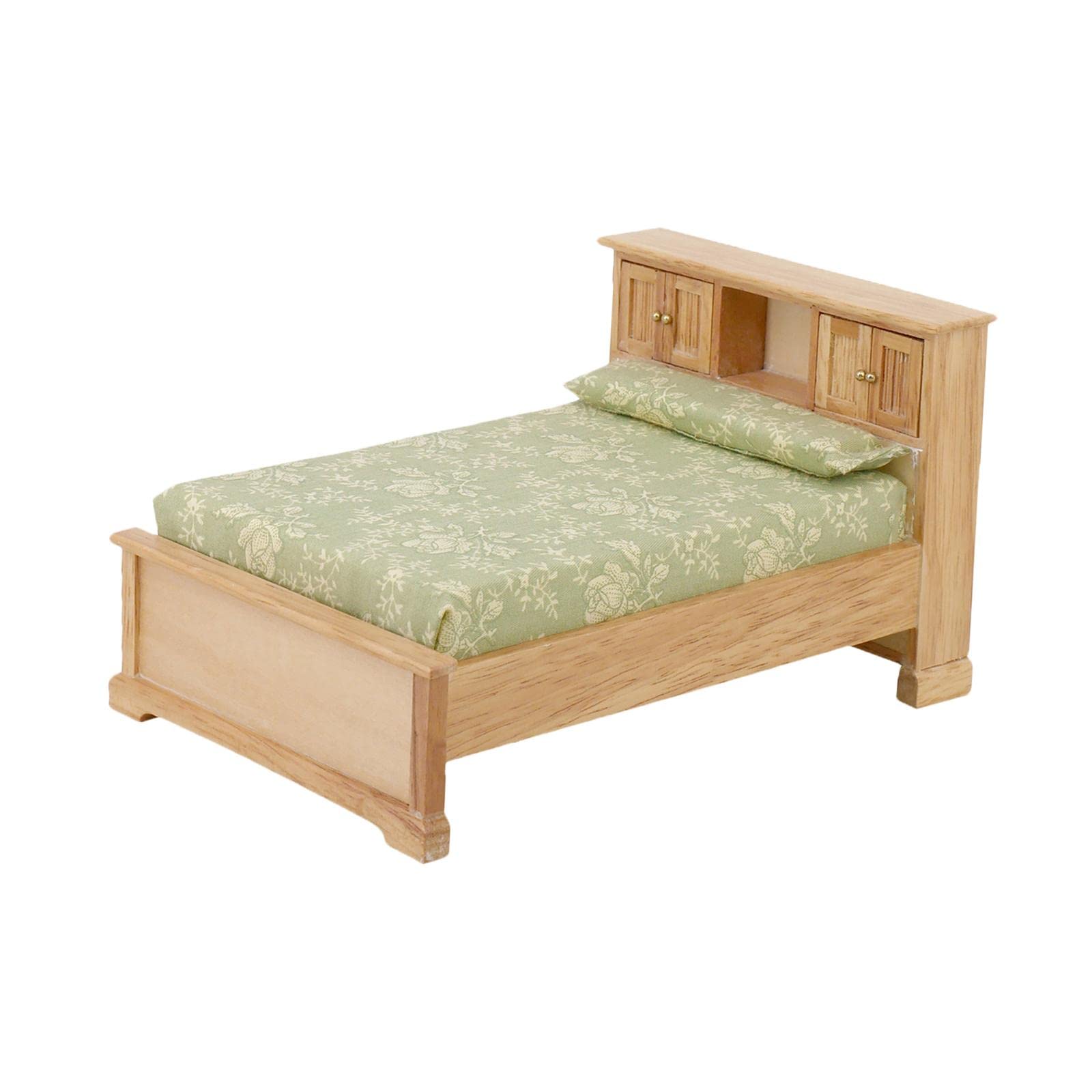 1:12 Miniature Wooden Single Bed Dollhouse Furniture - Colcolo Doll House Toy Bedroom Decor for Kids & Collectors | Perfect for Dollhouse Bedrooms, DIY Projects & Miniature Displays