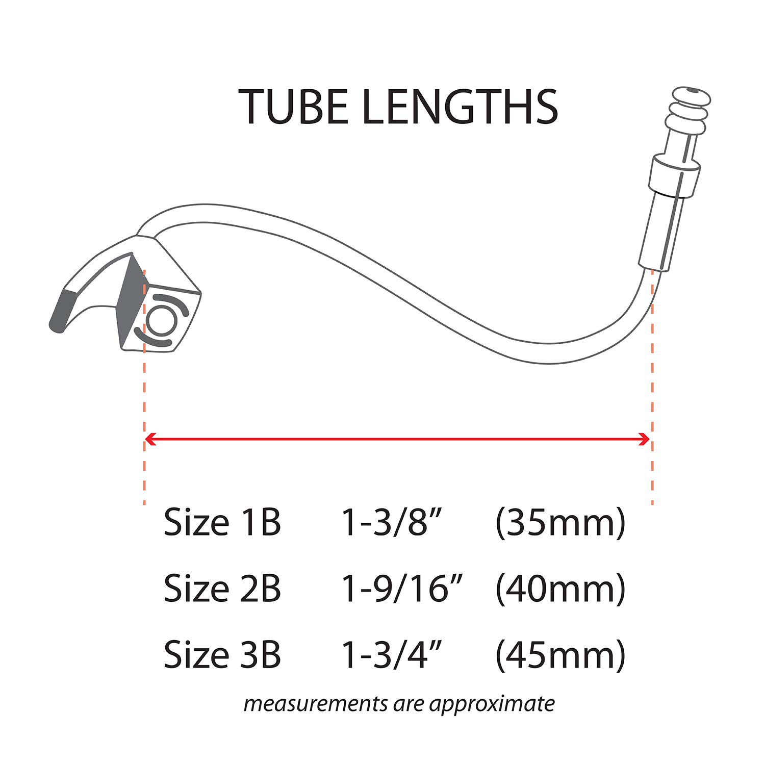 Tweak Hearing Replacement Tubes for Tweak Focus+T & TweakConnect Hearing Amplifiers - Small (1B) Right Ear Sleeve Tips | Hearing Aid Accessories for Enhanced Sound Clarity | Perfect for Daily Use, Travel & Outdoor Activities
