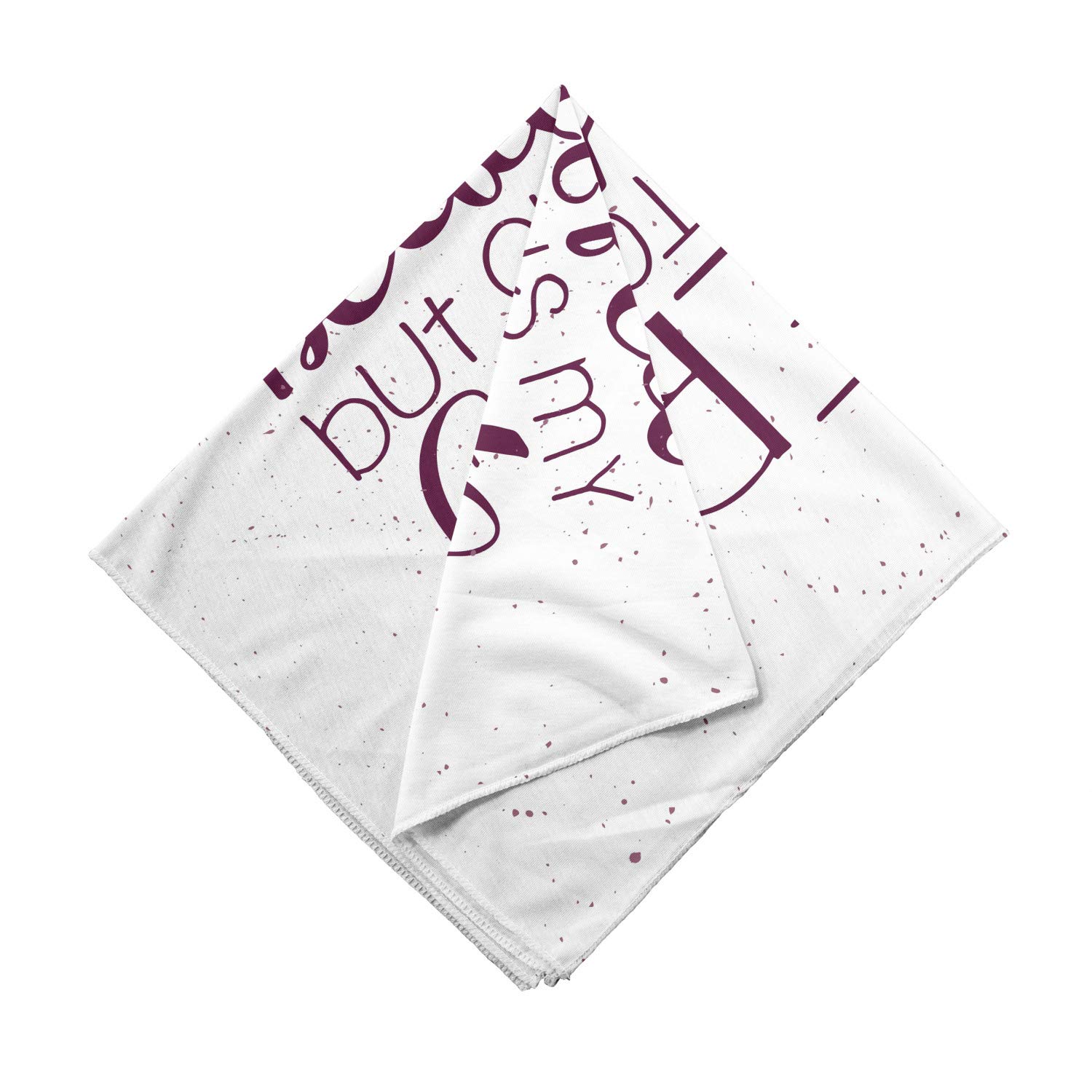 Ambesonne Romantic Bandana - Unisex Head & Neck Scarf with Love Quotes 'Our Story' - Perfect for Couples, Music Festivals & Outdoor Adventures